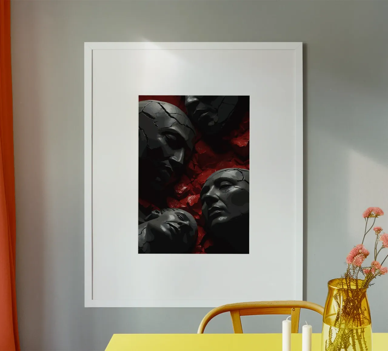 Rovine oscure dei tempi antichi poster con telaio in plastica da LM2KONE