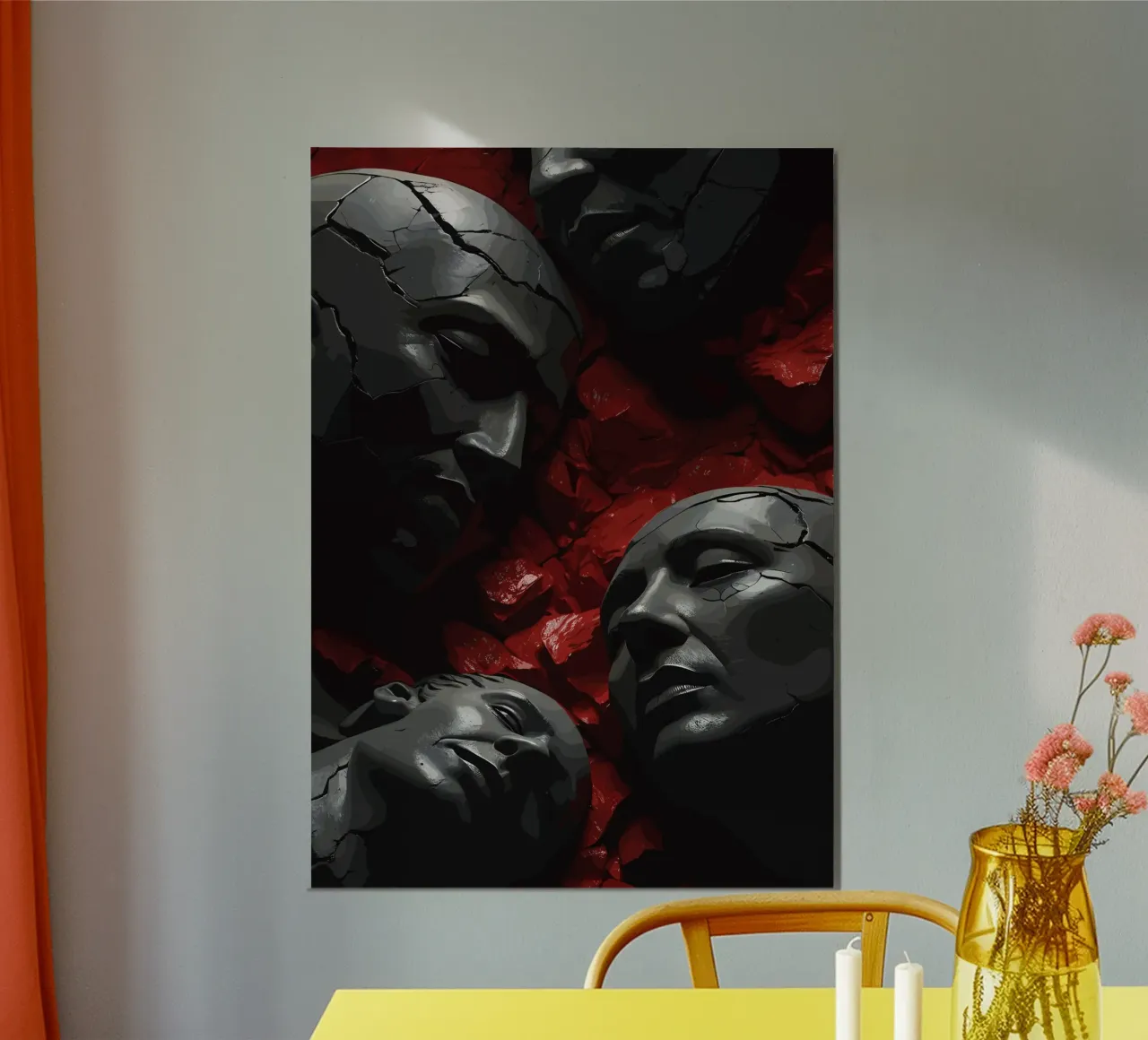 Rovine oscure dei tempi antichi poster con telaio in plastica da LM2KONE