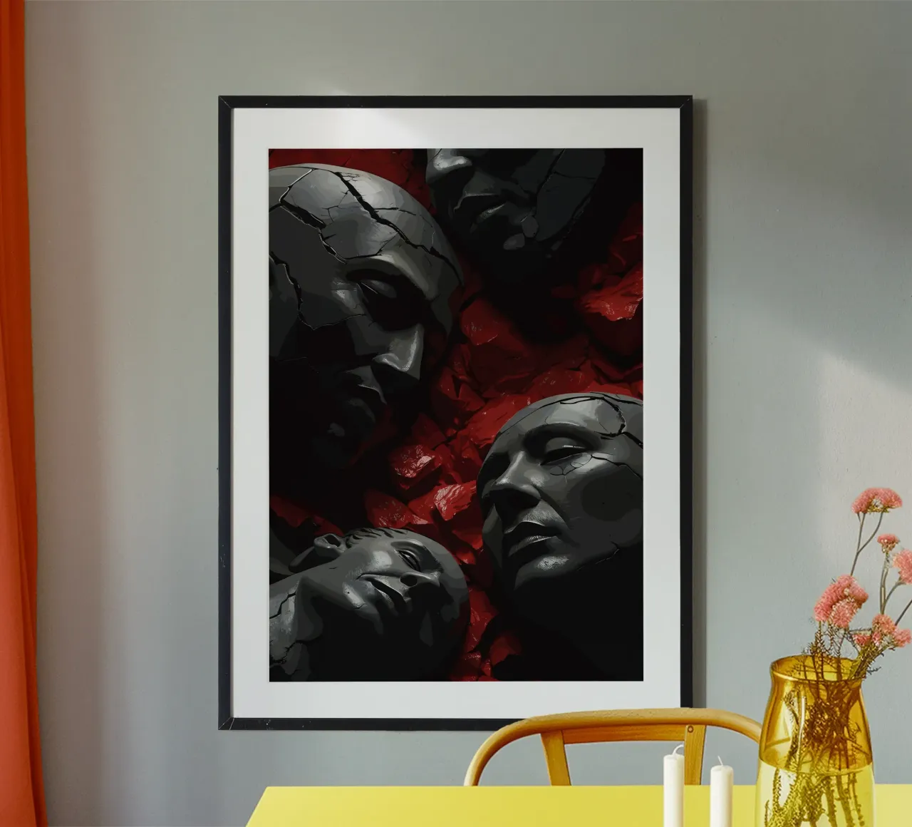 Rovine oscure dei tempi antichi poster con telaio in plastica da LM2KONE