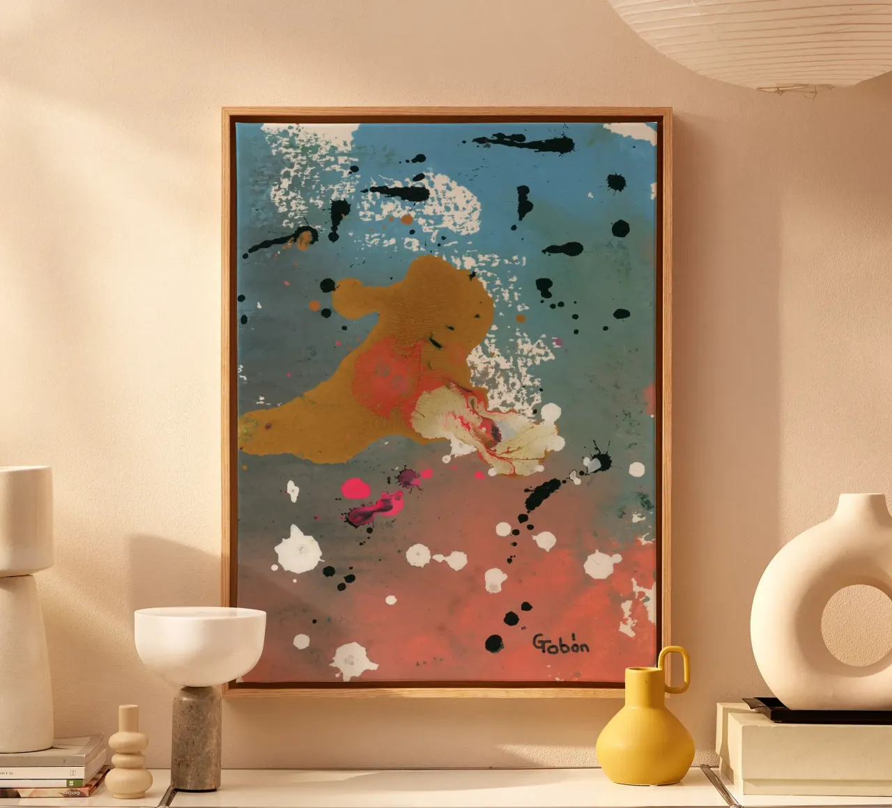 Ocean creatures canvas met Baklijst van gtobonart