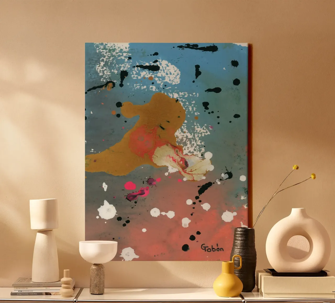 Ocean creatures canvas met Baklijst van gtobonart