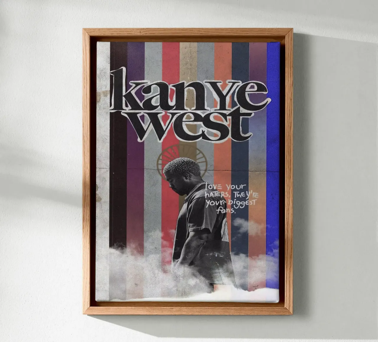 kanye west musica rapper hip hop tela con Cornice a cassetta da Bosko cabral