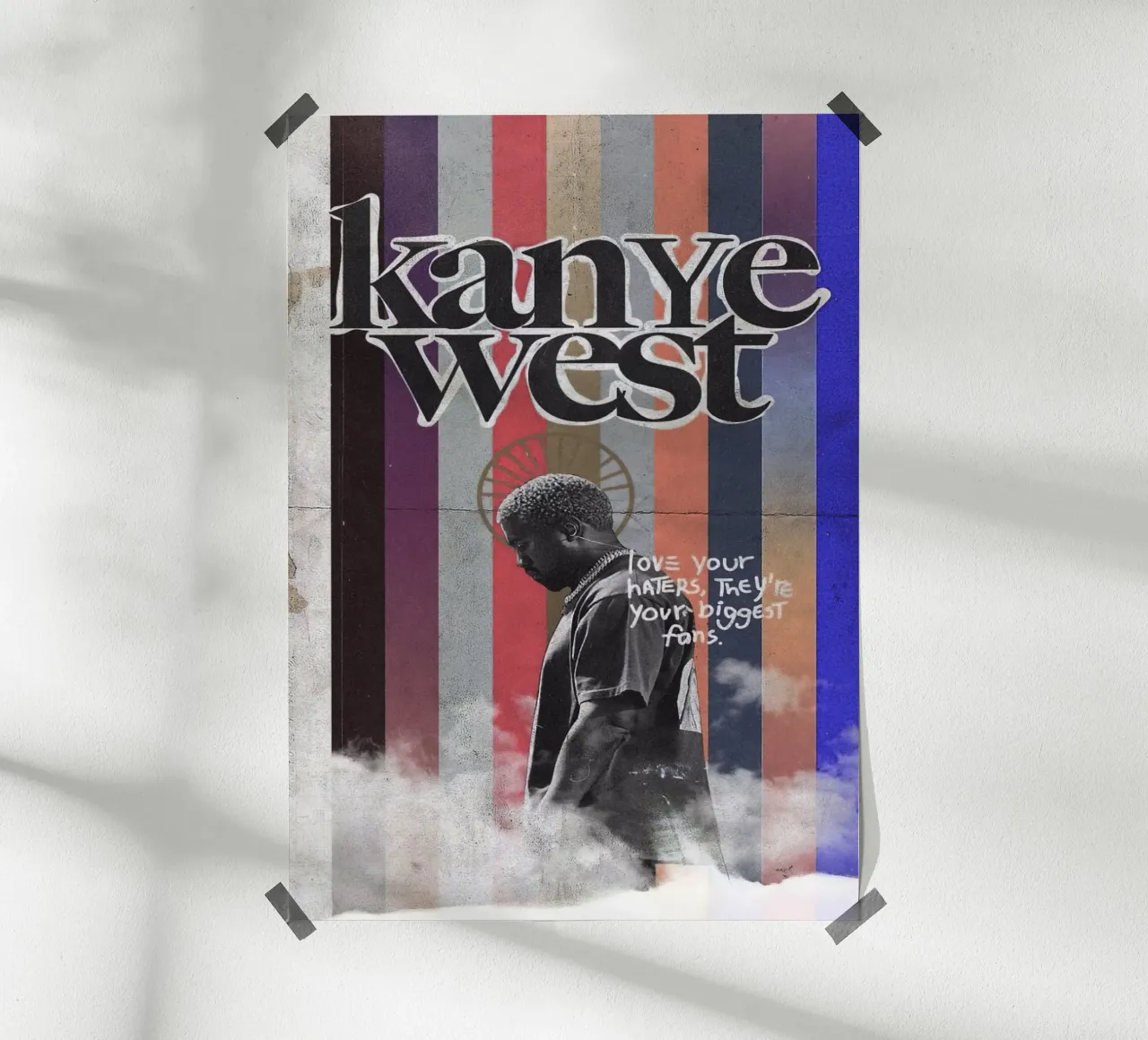 kanye west musica rapper hip hop poster da Bosko cabral