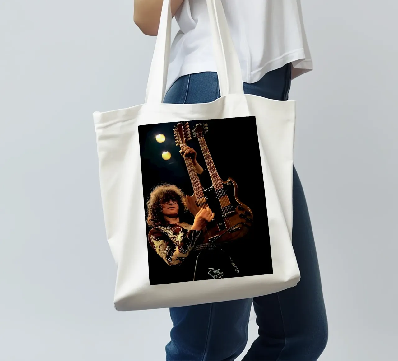 Jimmy page borsa in juta da Low poly art