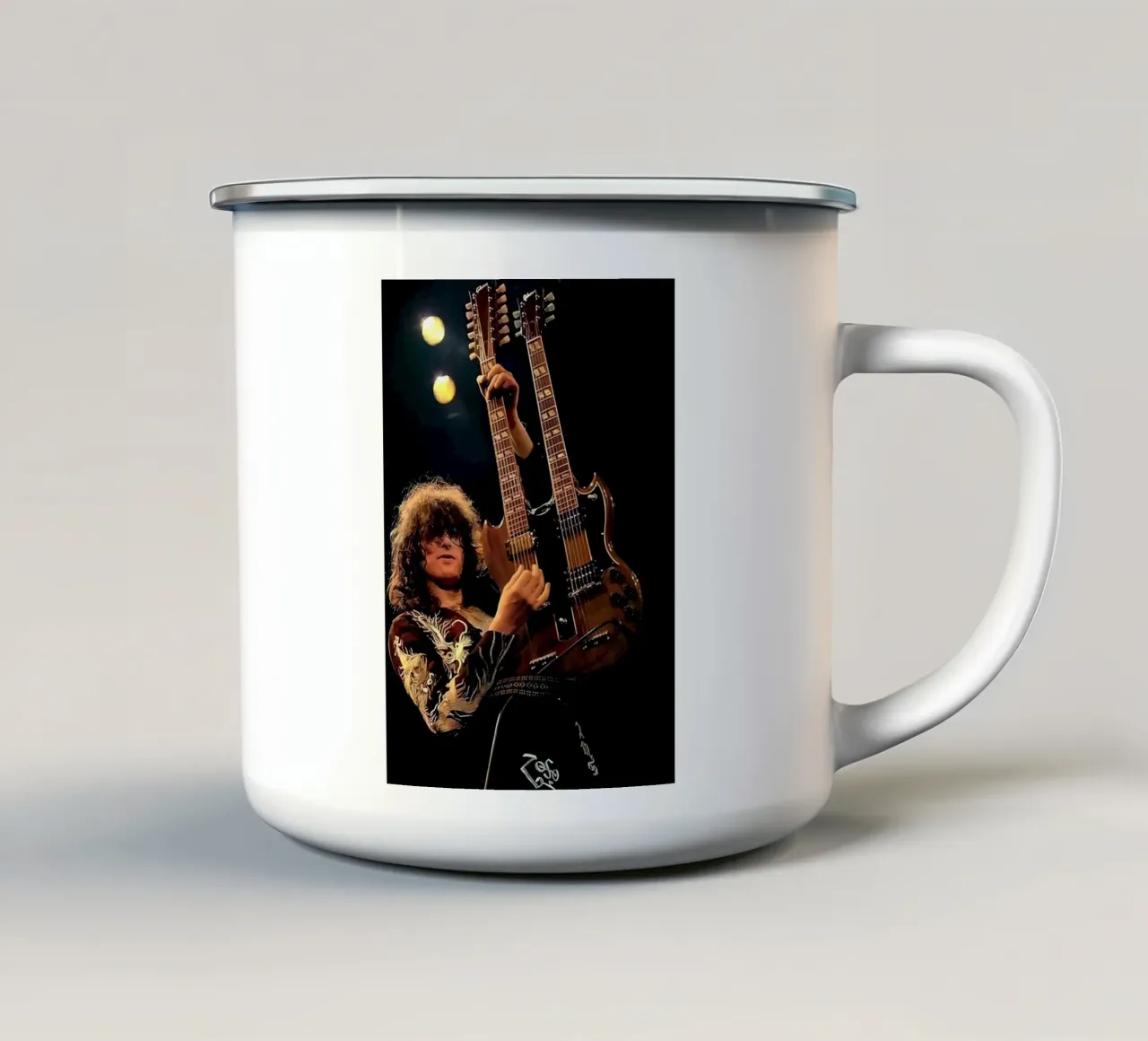 Jimmy page tazza in smalto da Low poly art