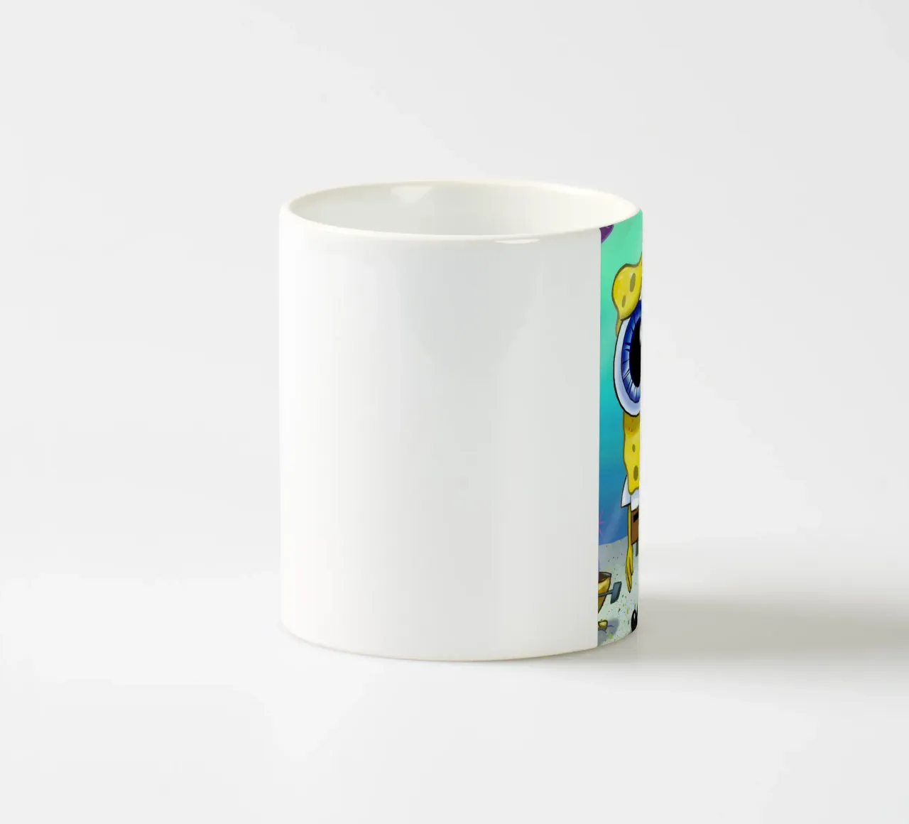 sad SpongeBob tazza in ceramica da Low poly art
