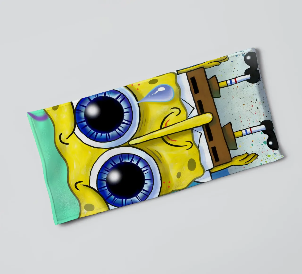 sad SpongeBob asciugamano da bagno da Low poly art