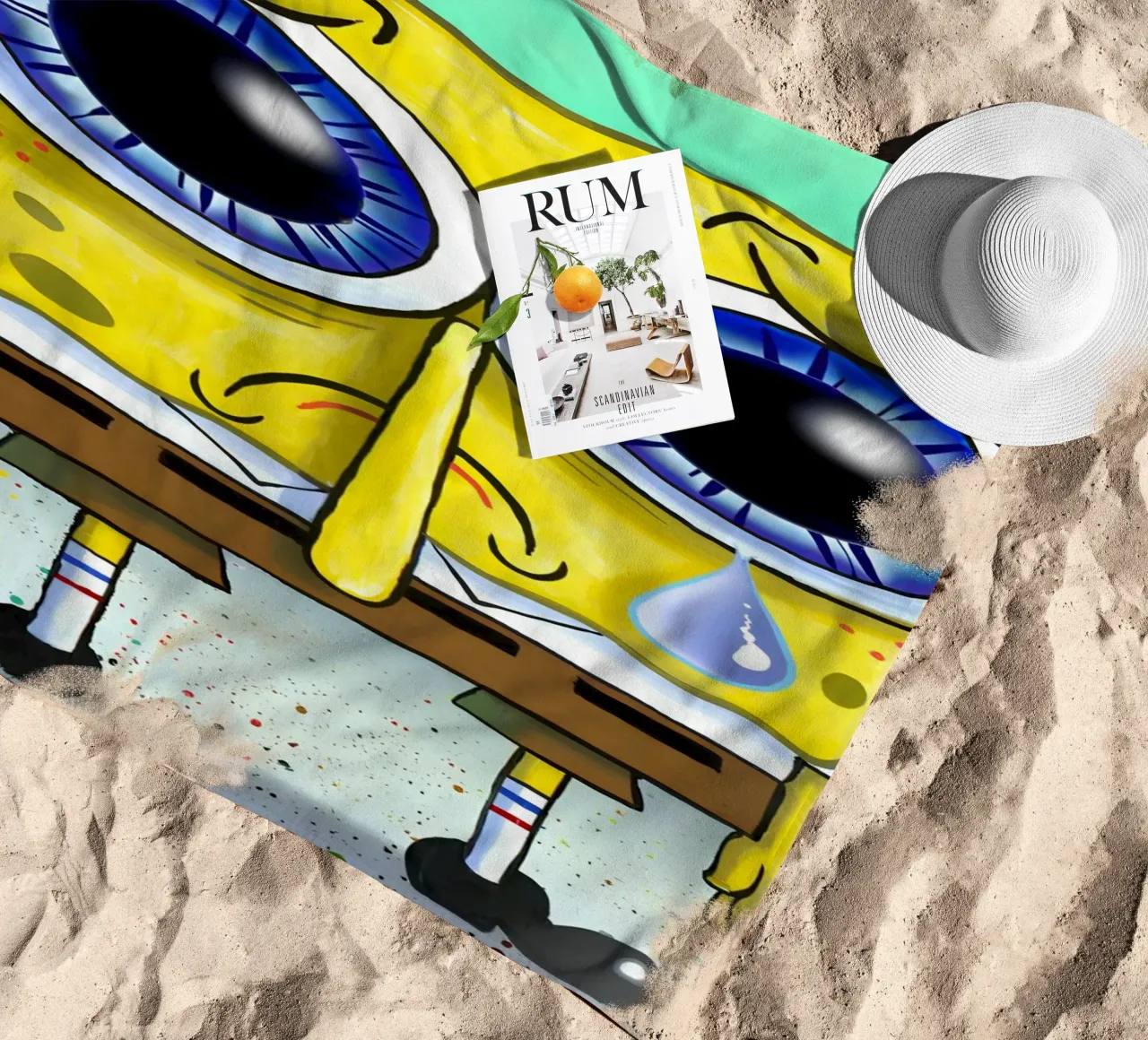 sad SpongeBob telo mare da Low poly art