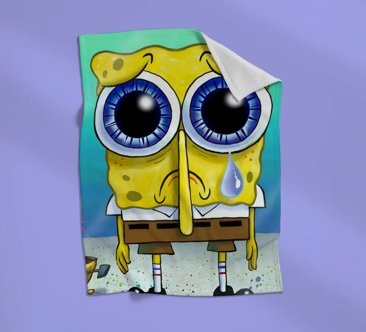 sad SpongeBob coperta in pile da Low poly art