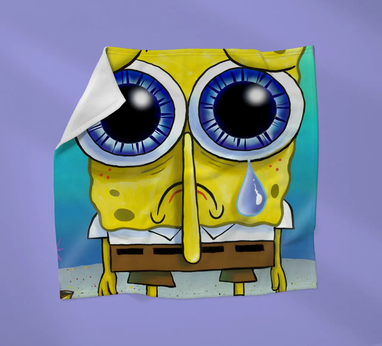 sad SpongeBob coperta in pile da Low poly art