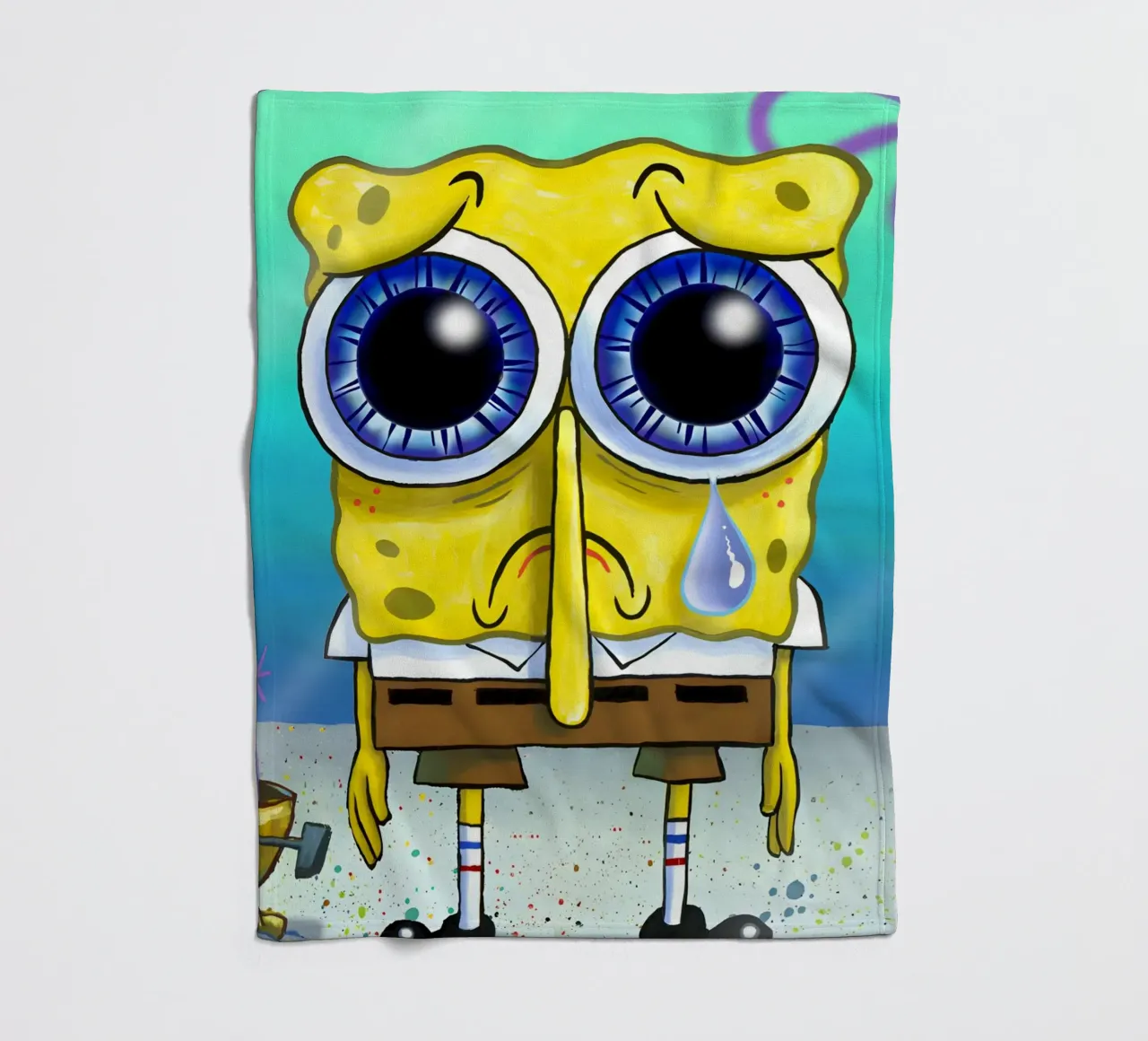 sad SpongeBob coperta in pile da Low poly art