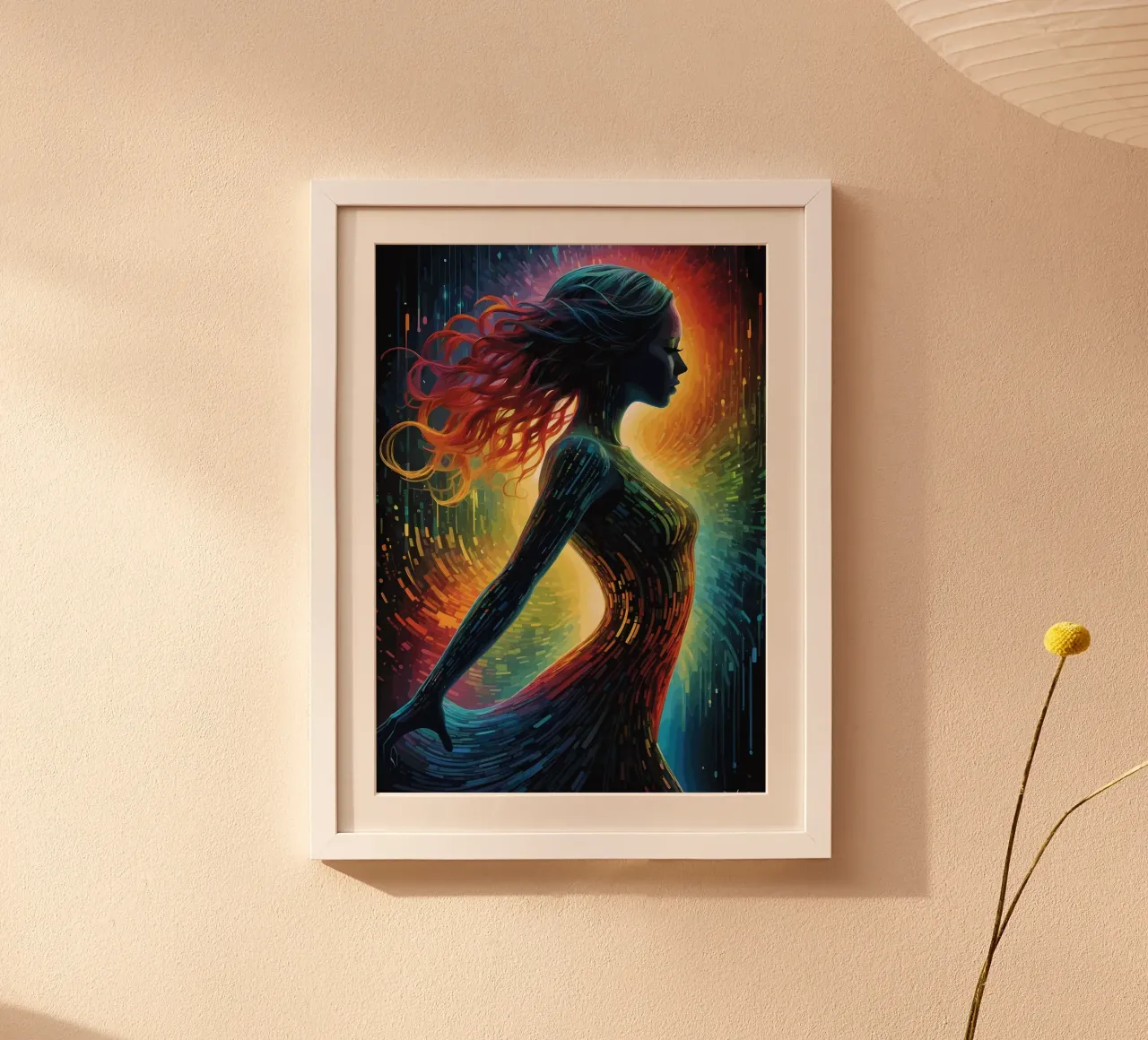Donna digitale multicolore poster da LM2KONE