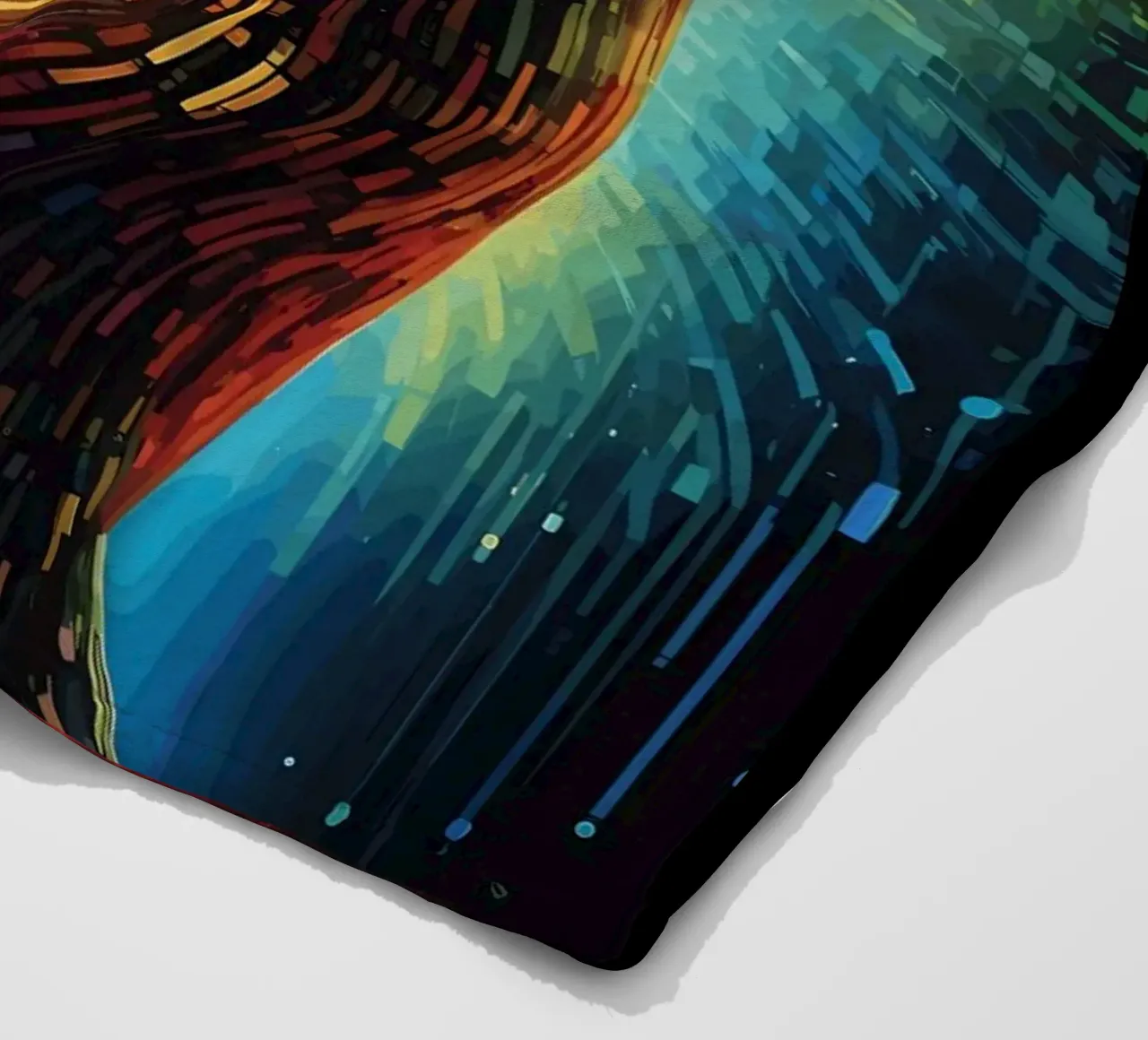 Donna digitale multicolore coperta in pile da LM2KONE