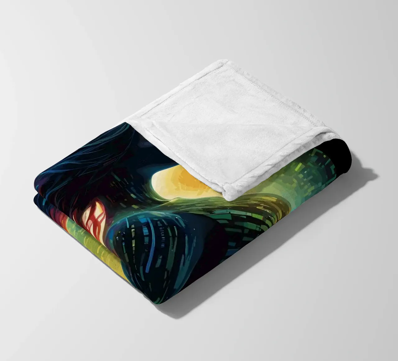 Donna digitale multicolore coperta in pile da LM2KONE