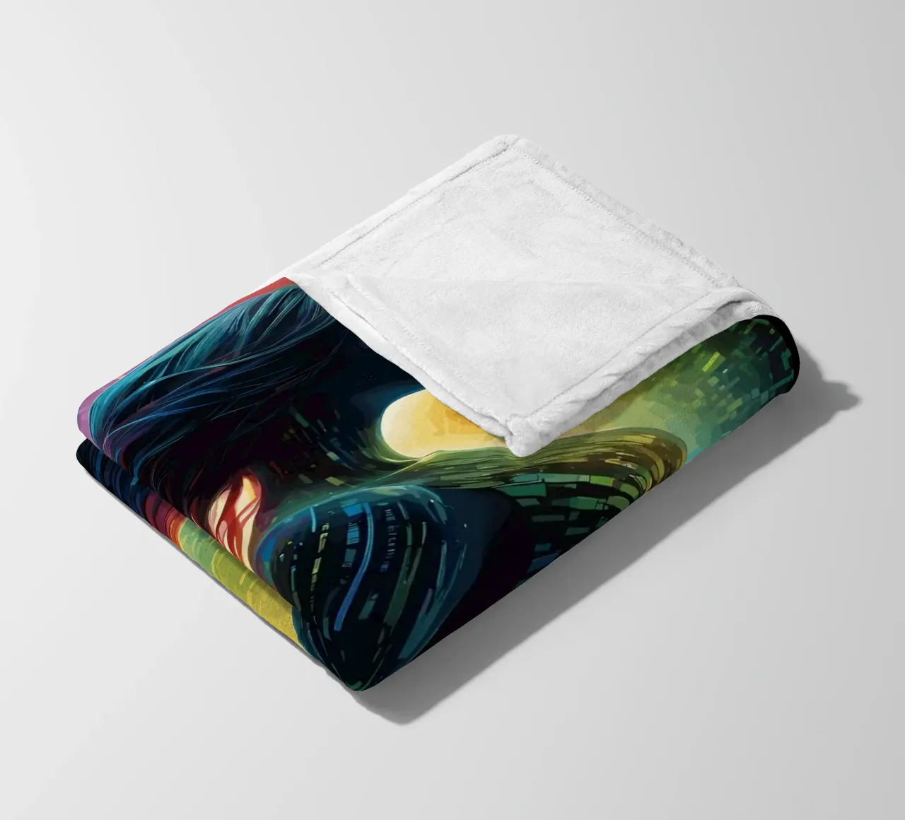 Donna digitale multicolore coperta in pile da LM2KONE