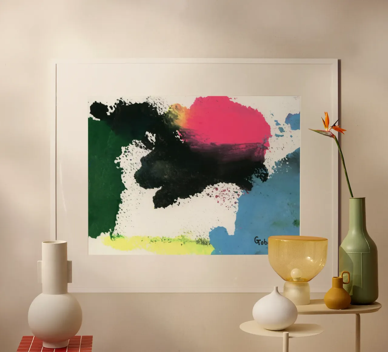 Rising sun poster con telaio in plastica da gtobonart