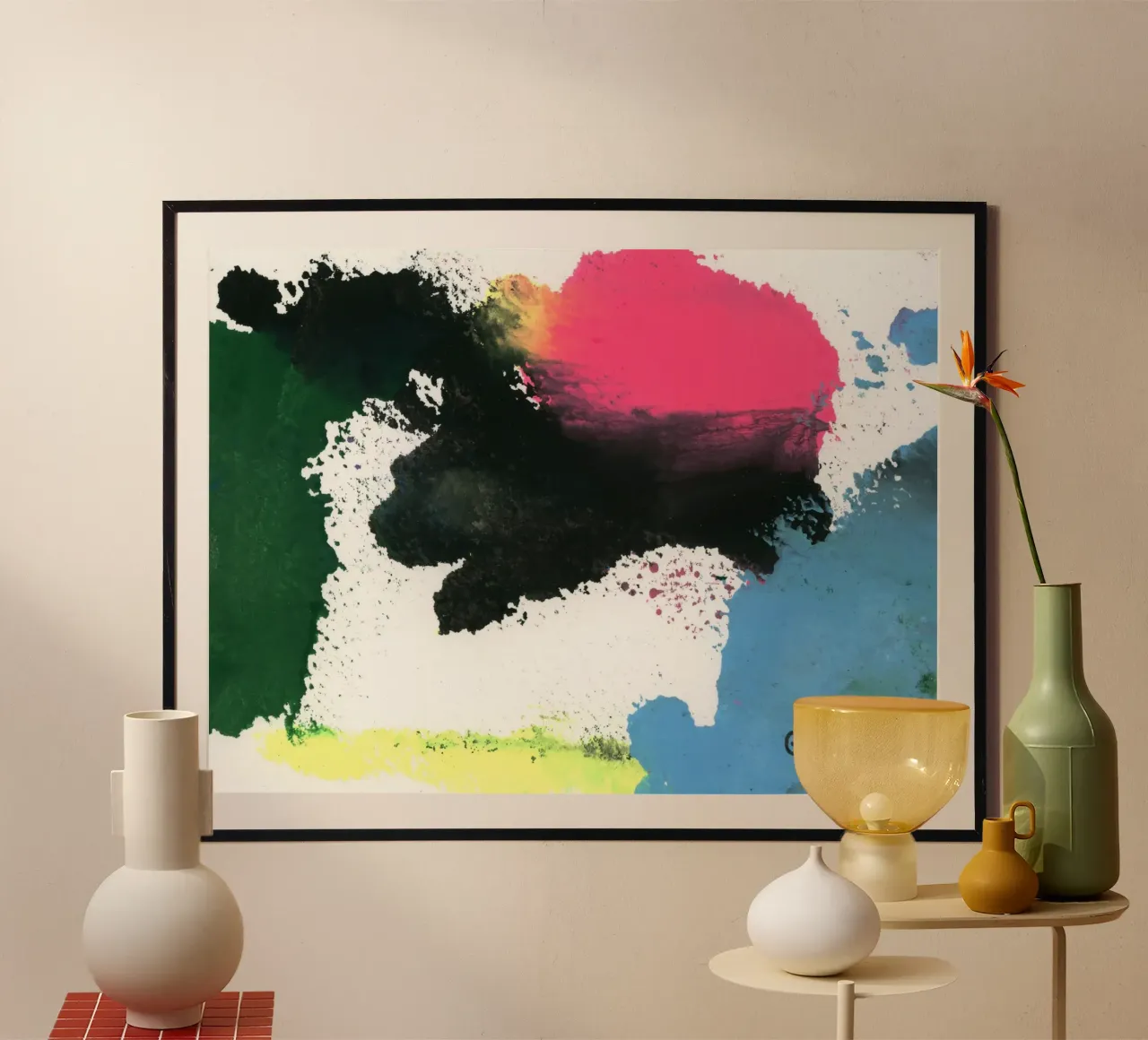 Rising sun poster con telaio in plastica da gtobonart