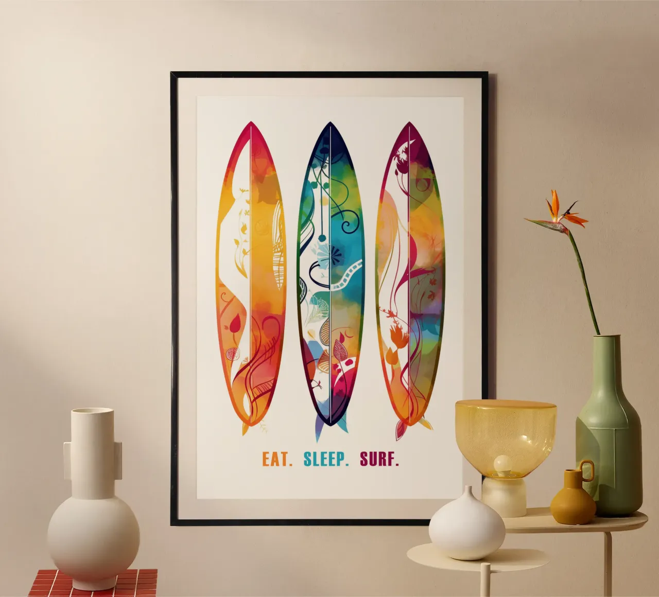 EAT-SLEEP-SURF Design poster da Autofocus