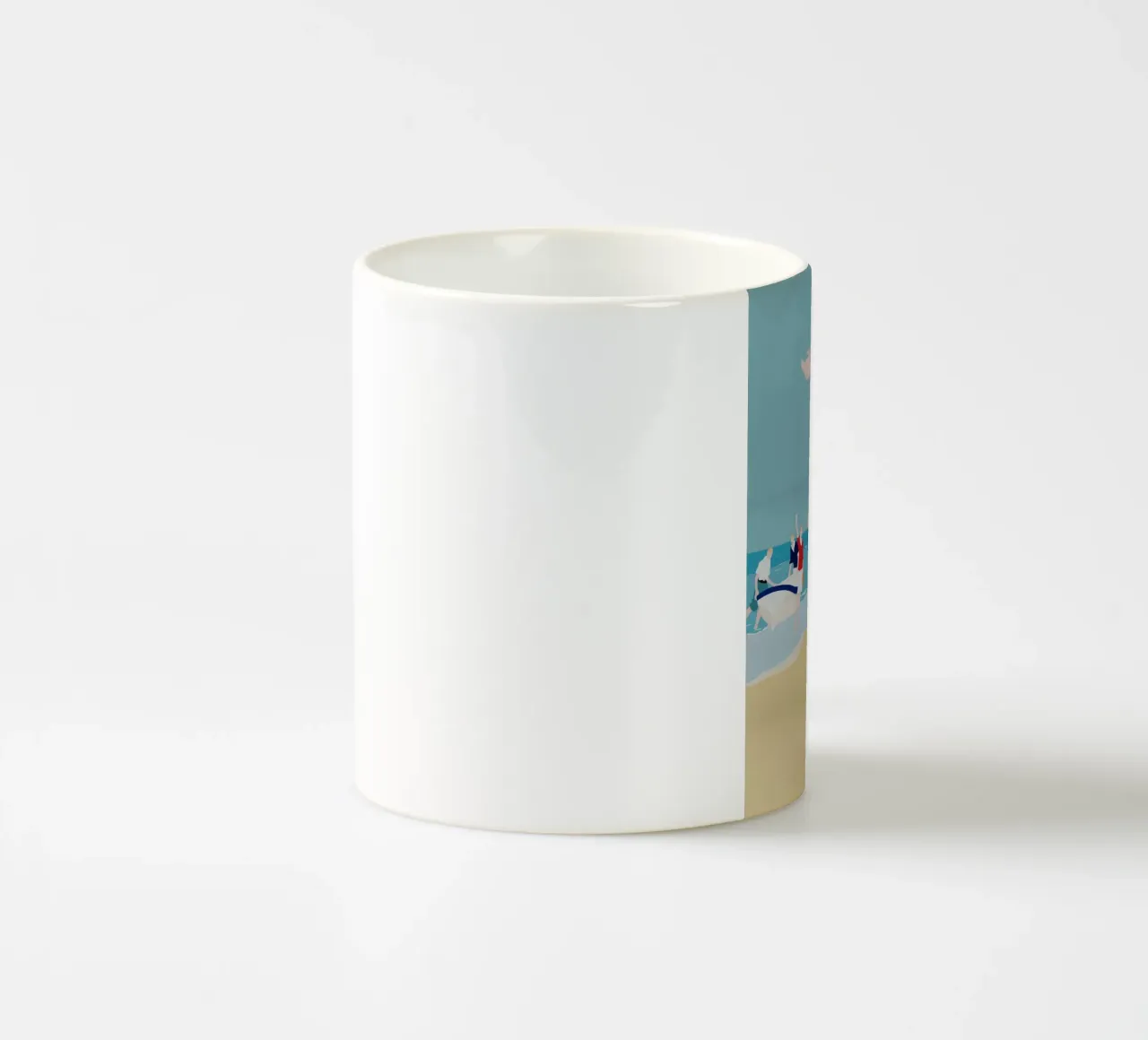 In spiaggia all'inizio del XX secolo tazza in ceramica da LaylaOzPortraits