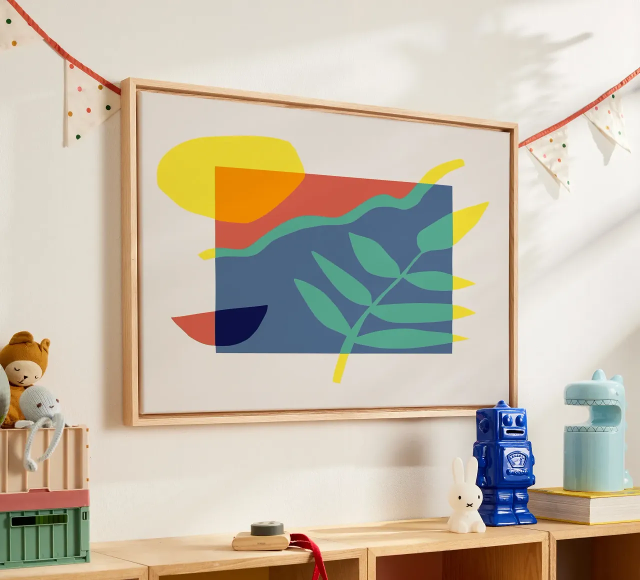 Zomer element canvas met Baklijst van Little Dean