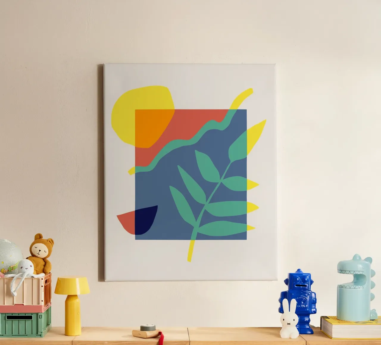 Zomer element canvas met Baklijst van Little Dean