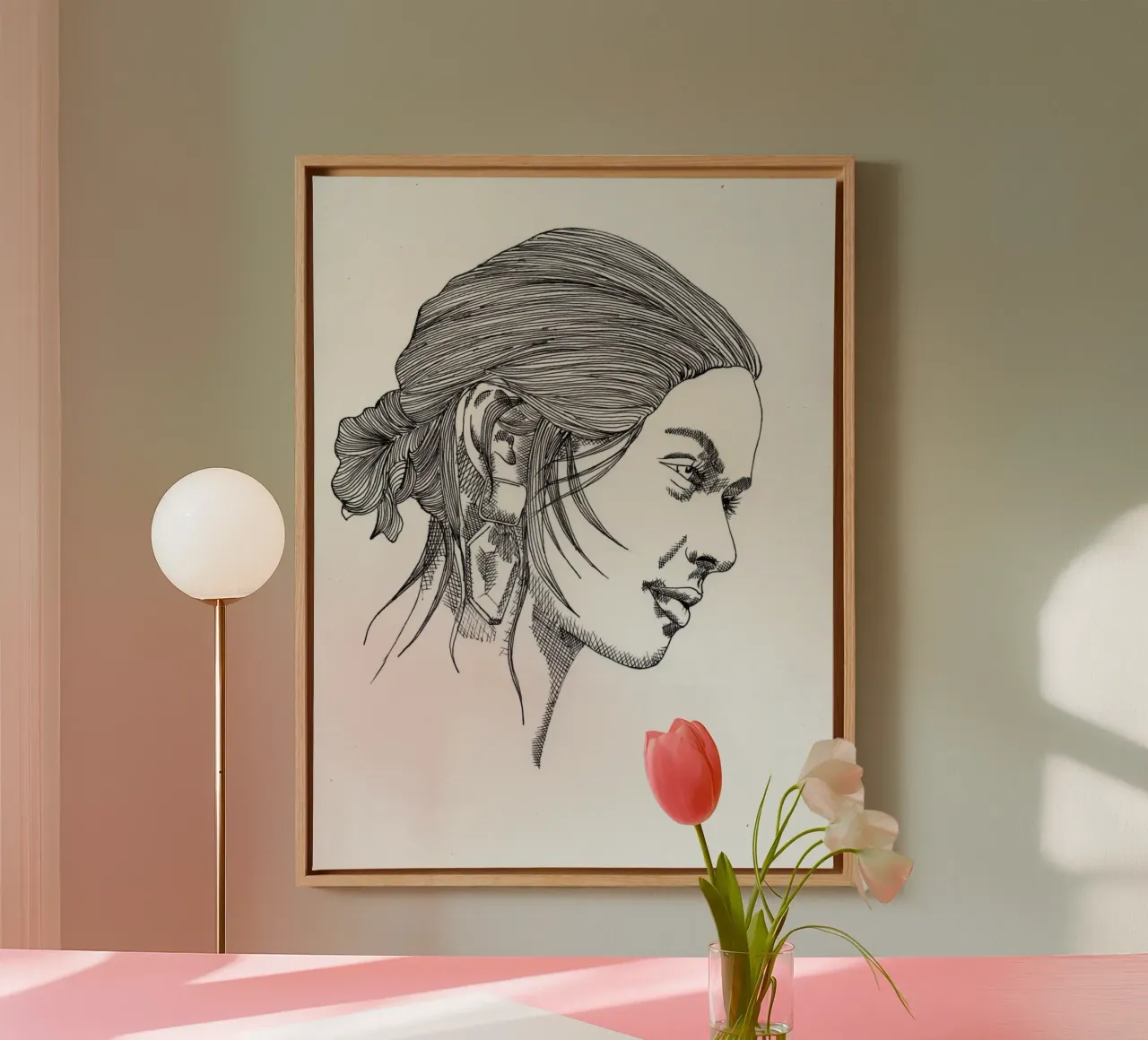 Cecilia tela con Cornice a cassetta da LaylaOzPortraits