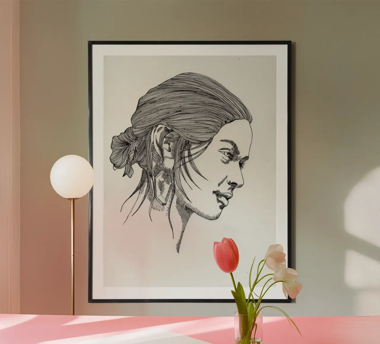 Cecilia poster con telaio in legno da LaylaOzPortraits