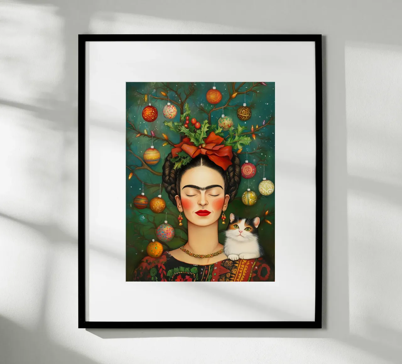 Frida nella foresta invernale poster da Carinaprint