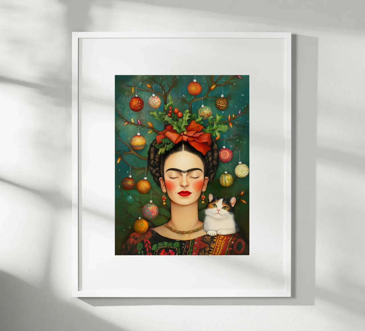 Frida nella foresta invernale poster da Carinaprint
