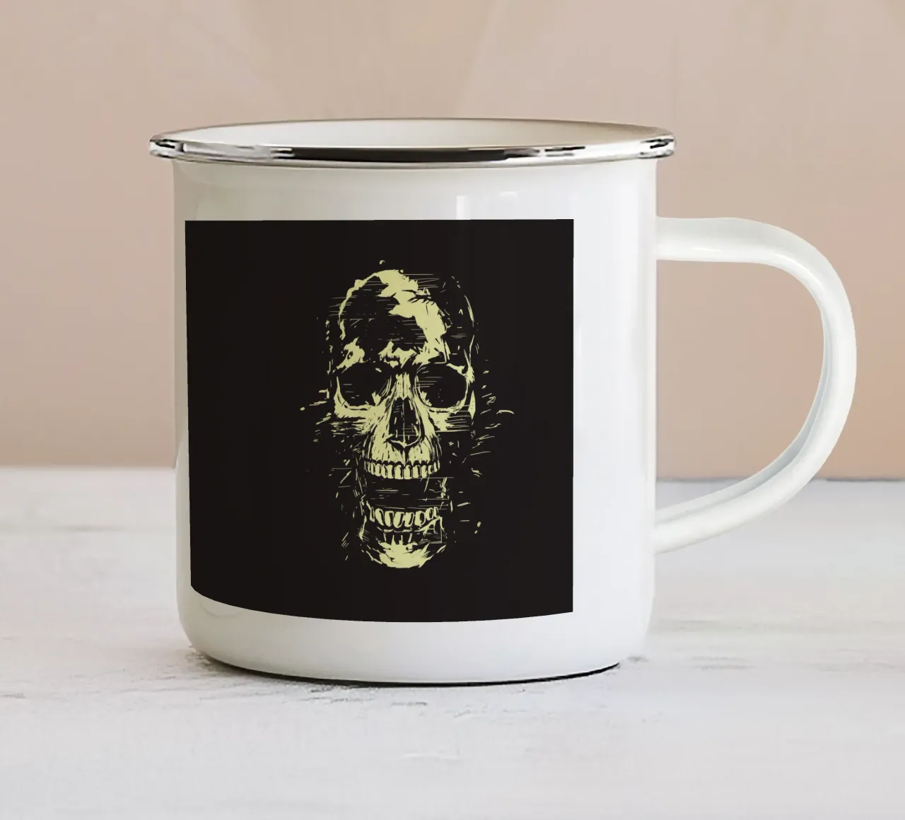 Scream II taza de esmalte de Balazs Solti
