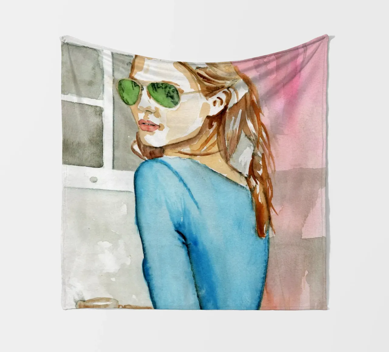 Modemädchen Fleecedecke von LaylaOzPortraits