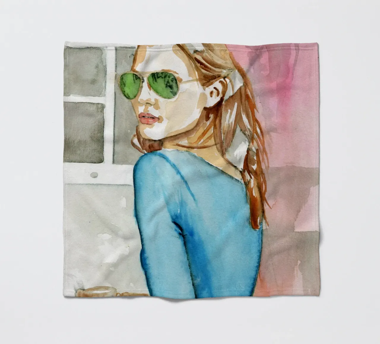 Modemädchen Fleecedecke von LaylaOzPortraits