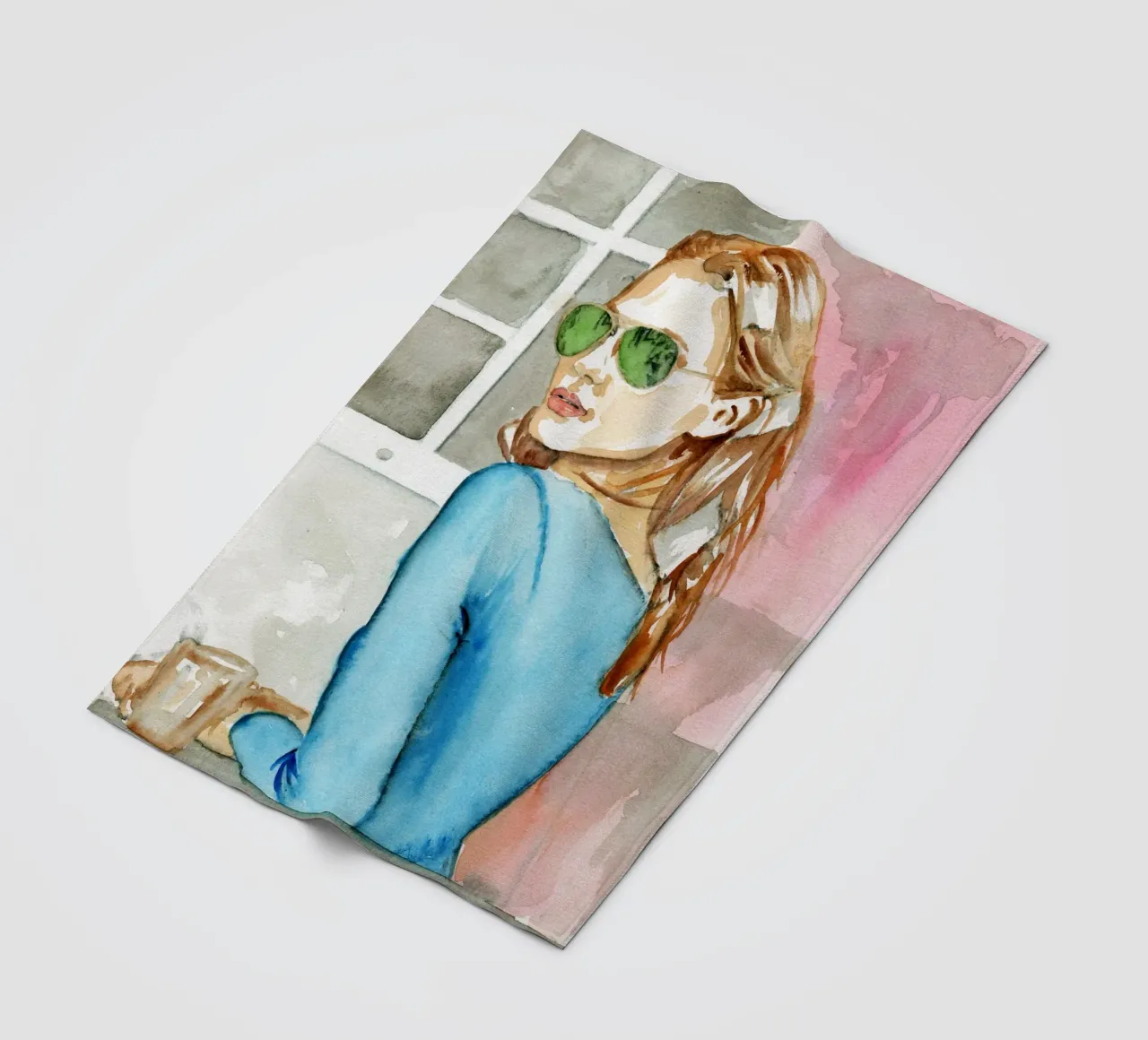 Modemädchen Fleecedecke von LaylaOzPortraits