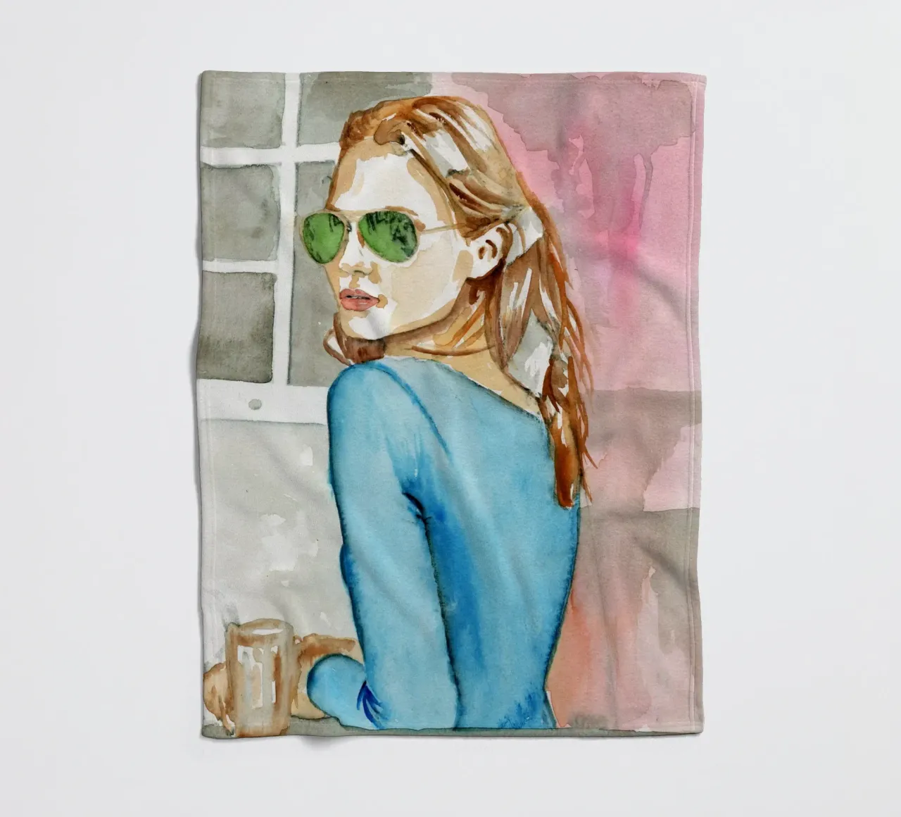 Modemädchen Fleecedecke von LaylaOzPortraits