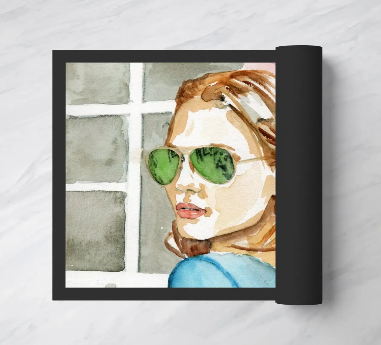 Modemädchen Fußmatte von LaylaOzPortraits