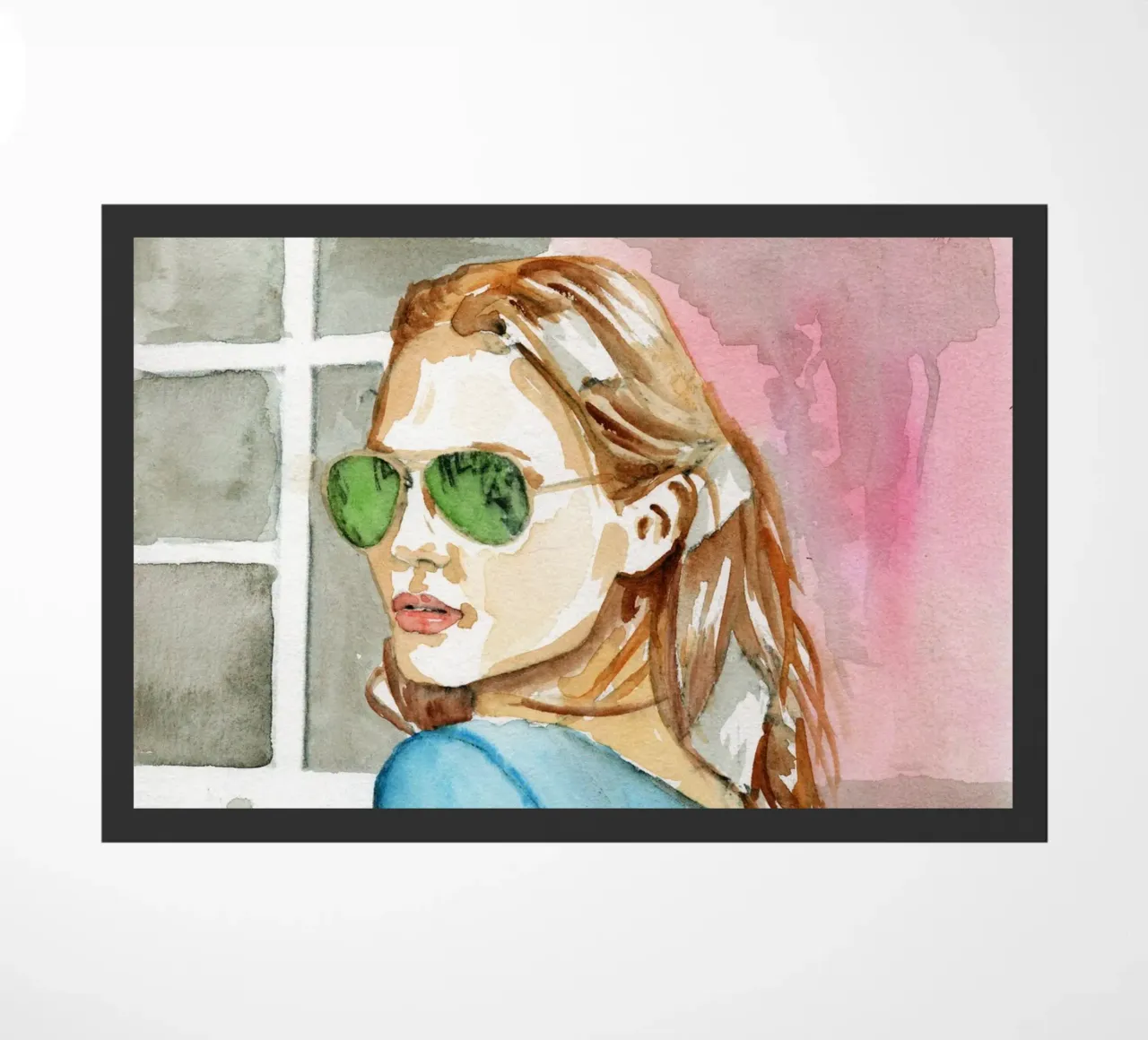 Modemädchen Fußmatte von LaylaOzPortraits