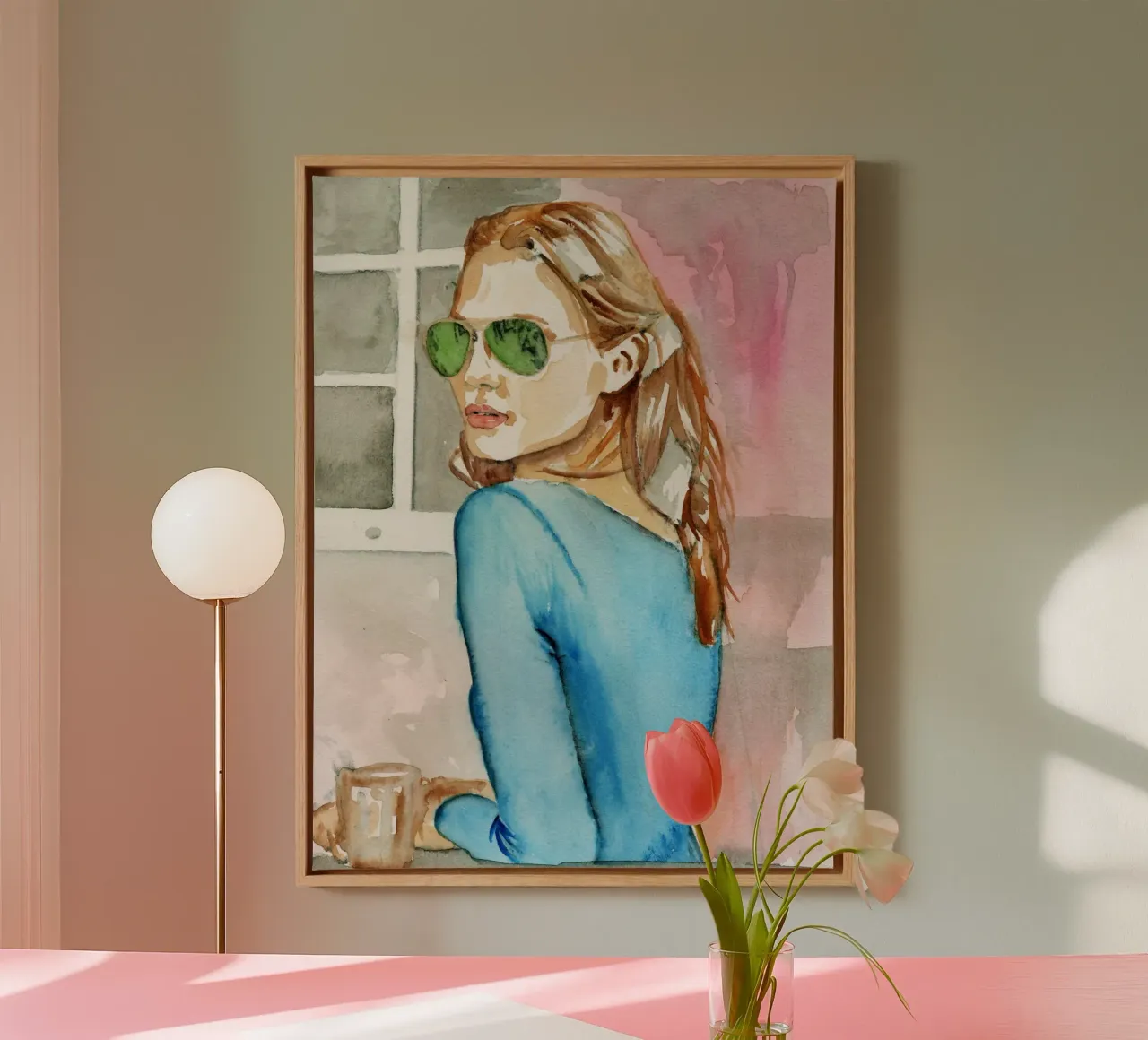 Ragazza di moda tela con Cornice a cassetta da LaylaOzPortraits
