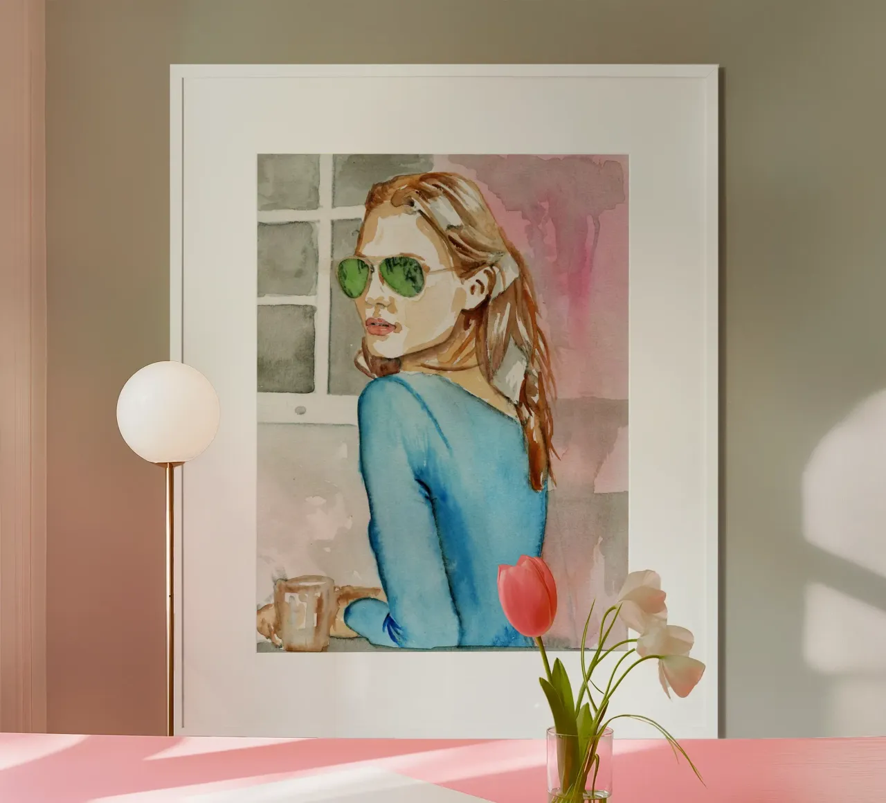 Ragazza di moda poster con telaio in legno da LaylaOzPortraits