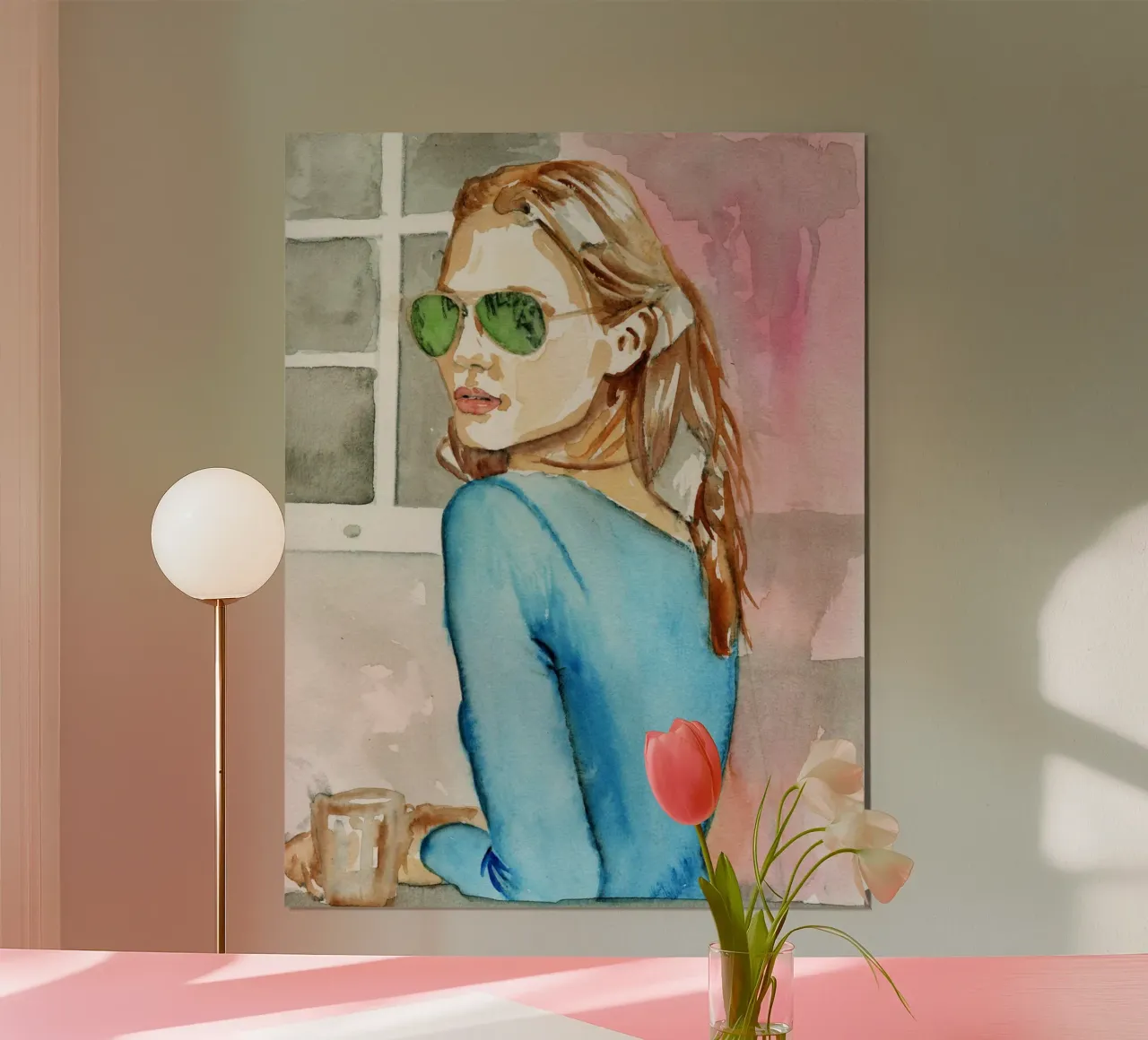 Ragazza di moda poster con telaio in legno da LaylaOzPortraits