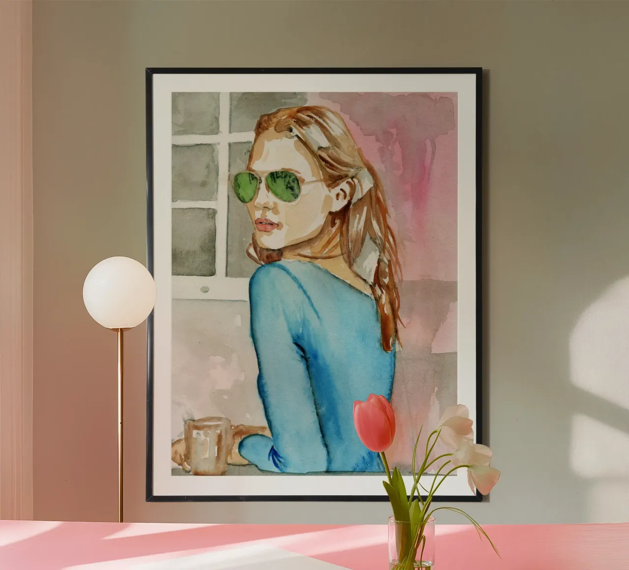 Ragazza di moda poster con telaio in legno da LaylaOzPortraits