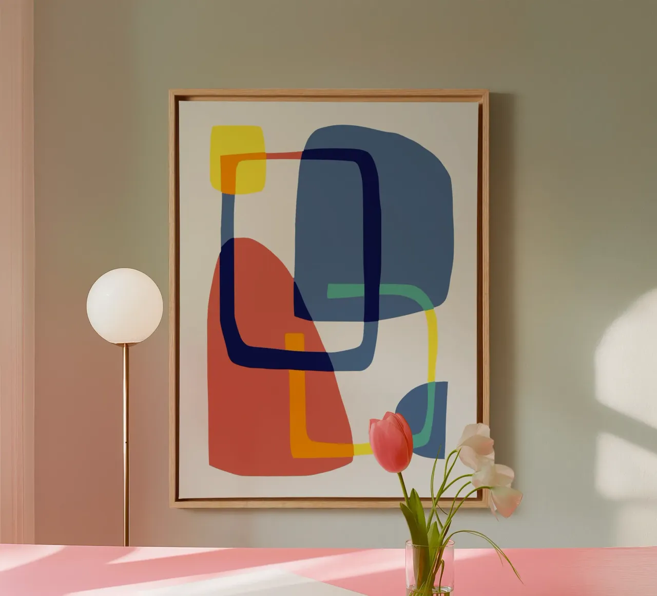 Tri color mash up 11 canvas with Floater frame by Little Dean