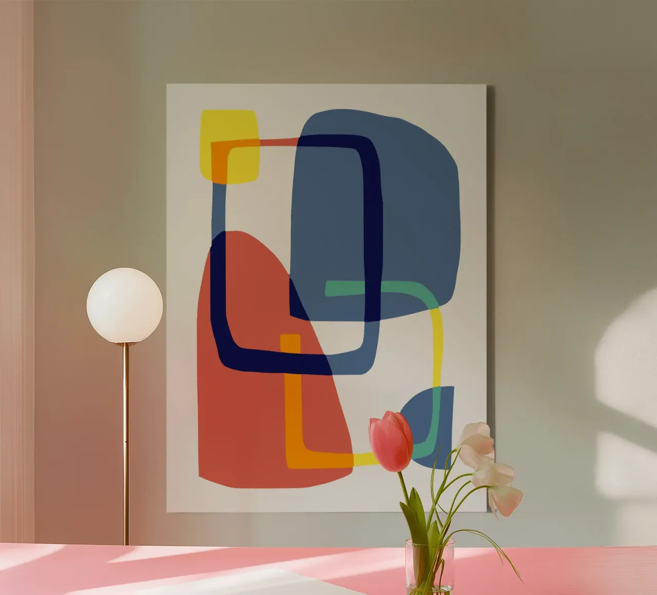 Tri color mash up 11 canvas with Floater frame by Little Dean