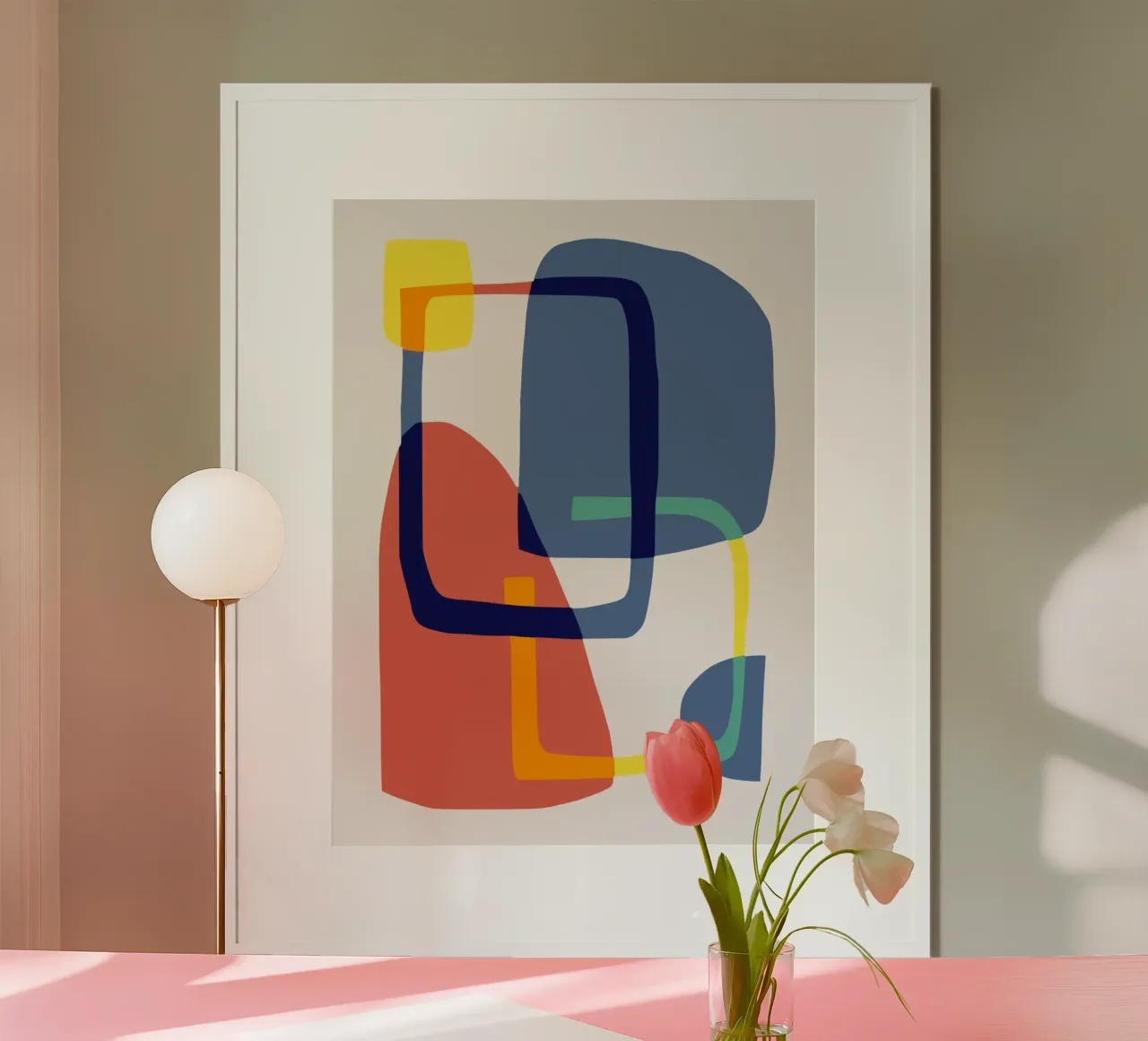 Mash up tricolore 11 poster con telaio in plastica da Little Dean
