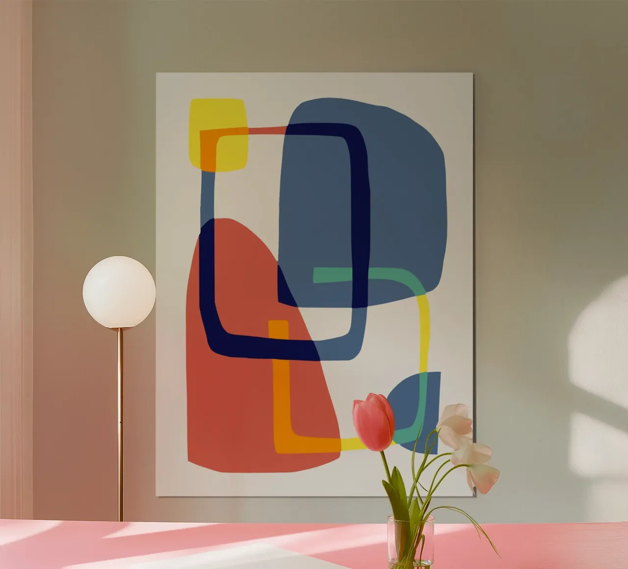 Mash up tricolore 11 poster con telaio in plastica da Little Dean