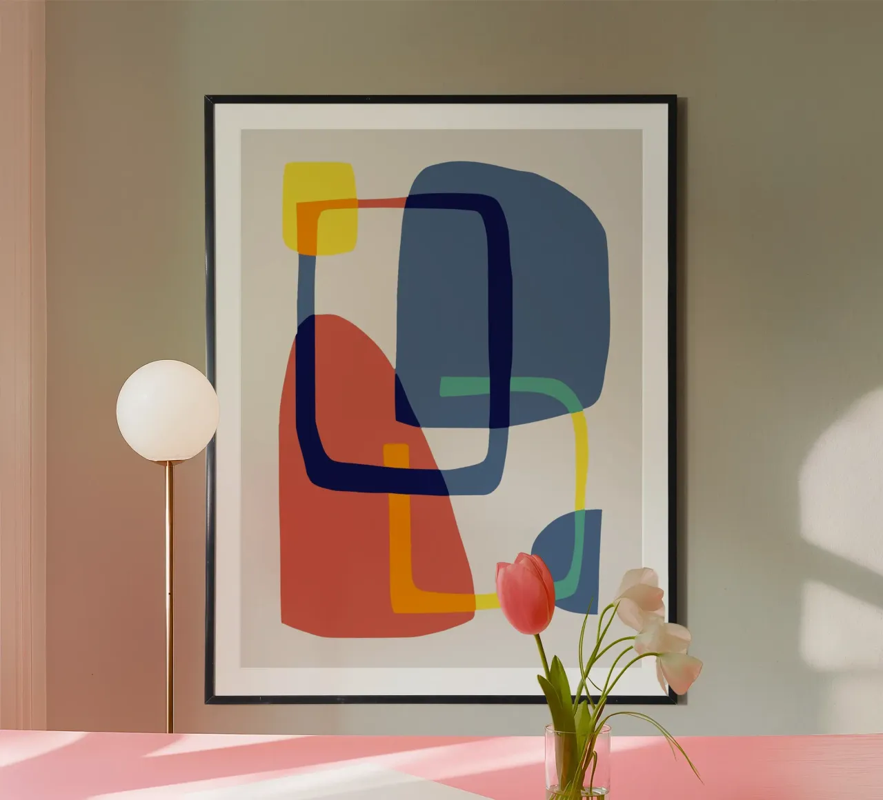 Mash up tricolore 11 poster con telaio in plastica da Little Dean