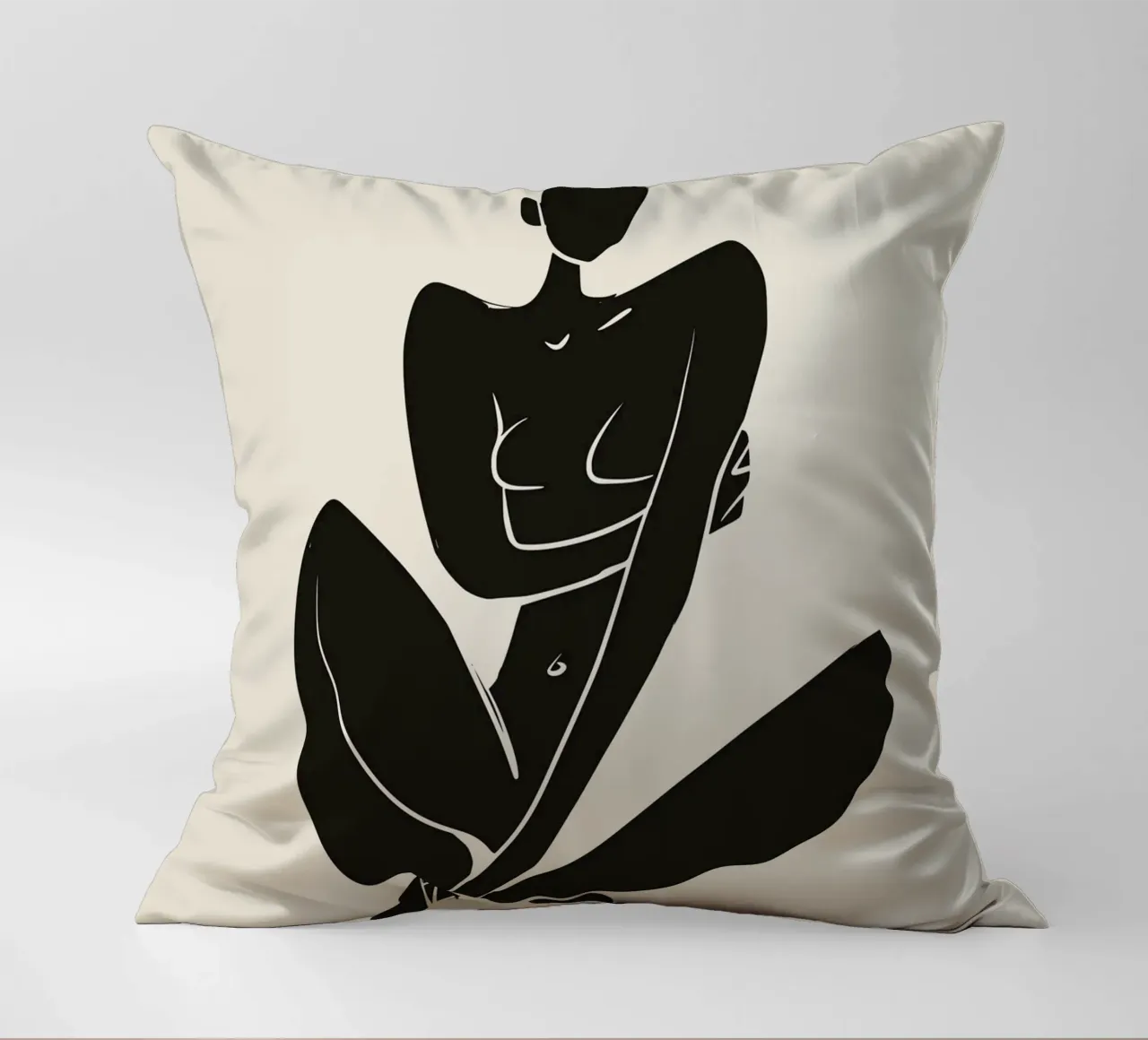 Nudo in nero 04 cuscino da Little Dean