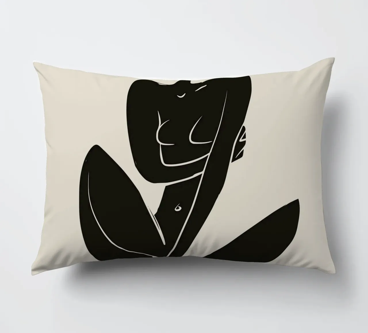 Nudo in nero 04 cuscino da Little Dean