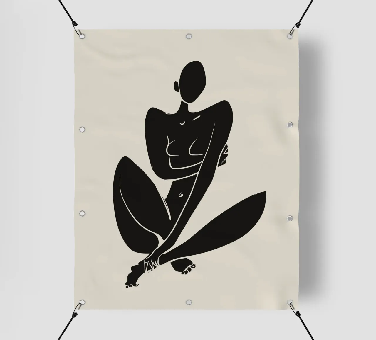 Nudo in nero 04 telo in pvc da Little Dean