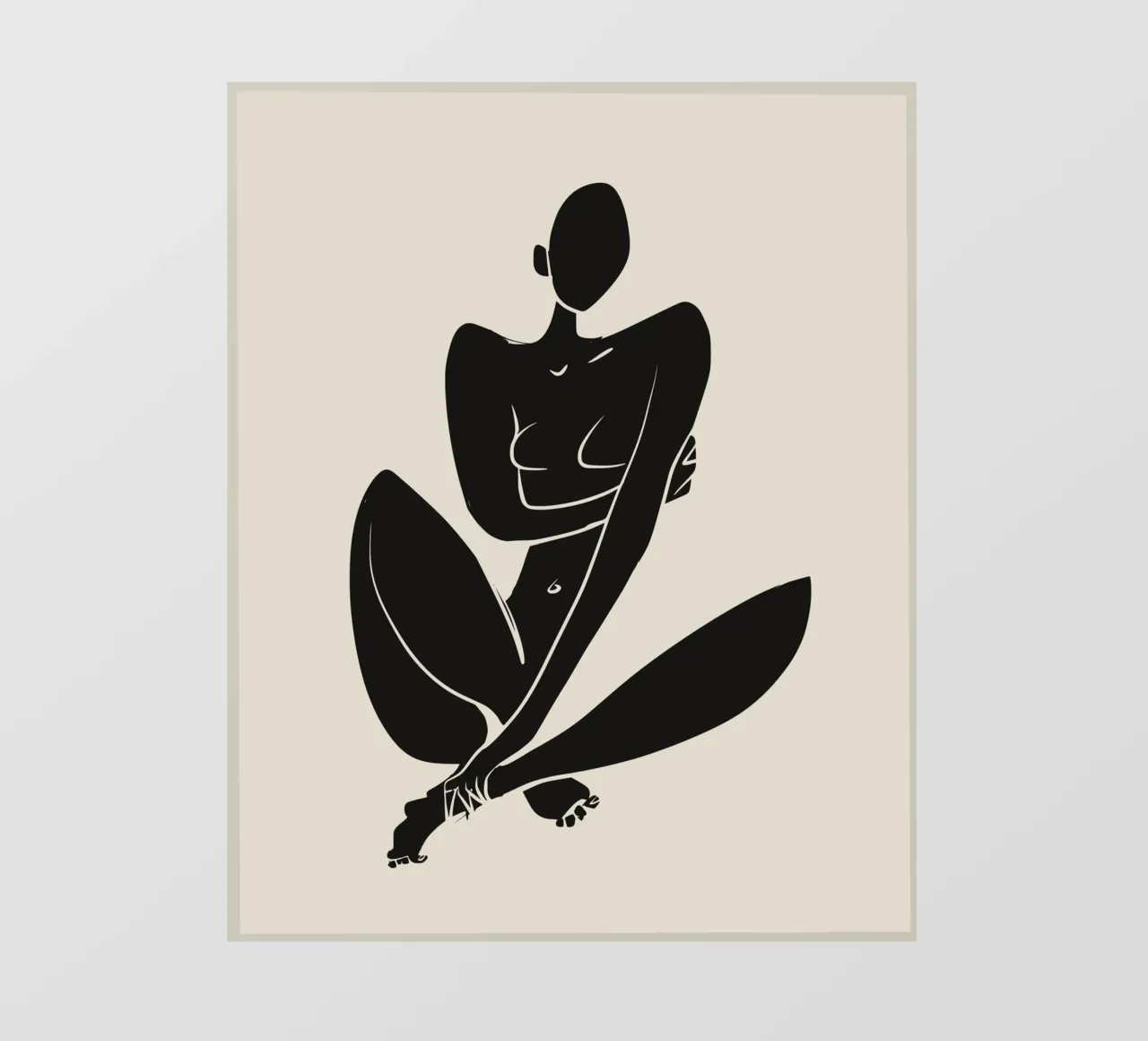 Nudo in nero 04 telo in pvc da Little Dean