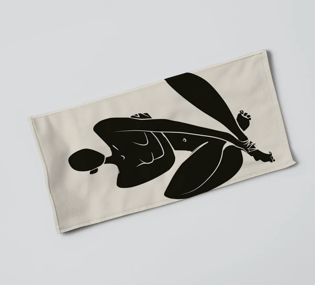 Nudo in nero 04 asciugamano da bagno da Little Dean